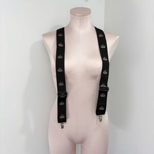 Vintage Rare Cuddles Enterprises Curling Suspenders Made in USA Black One Size